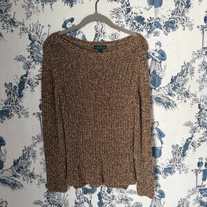 Vintage Ralph Lauren Lauren Jeans Co Chunky Knit Sweater Small Neutral